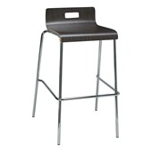 Bentwood Bar-Height Café Stool w/ Low Back