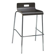 Bentwood Bar-Height Café Stool w/ Low Back