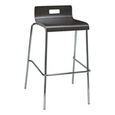 Bentwood Bar-Height Café Stool w/ Low Back