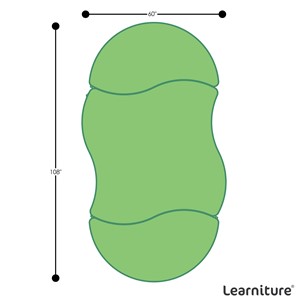Shapes Series Square Wave Collaborative Table - Grouped Footprint