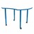 Shapes Accent Series Crescent Collaborative Table w/ Whiteboard Top - Brilliant Blue