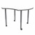 Shapes Accent Series Crescent Collaborative Table w/ Whiteboard Top - North Sea