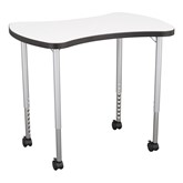 Structure Series Bow Tie Mobile Collaborative Table w/ Whiteboard Top