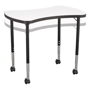 Structure Series Bow-Tie Mobile Collaborative Table w/ Whiteboard Top