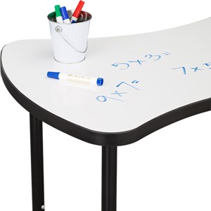 Structure Series Bow-Tie Mobile Collaborative Table w/ Whiteboard Top