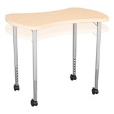 Structure Series Bow Tie Mobile Collaborative Table w/ Laminate Top