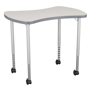 Bow-Tie Mobile Collaborative Table w/ Laminate Top - Gray