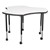 Crescent & Cog Mobile Collaborative Table w/ Whiteboard Top Set - Cog