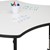 Crescent & Cog Mobile Collaborative Table w/ Whiteboard Top Set - Whiteboard tabletop