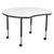 Crescent & Cog Mobile Collaborative Table w/ Whiteboard Top Set - Crescent