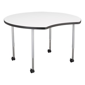 Structure Series Crescent Mobile Collaborative Whiteboard Table