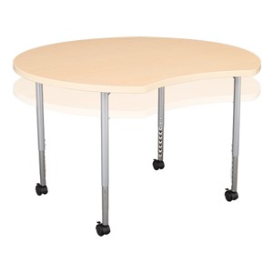 Crescent & Cog Mobile Collaborative Table Set - Crescent - Adjustability