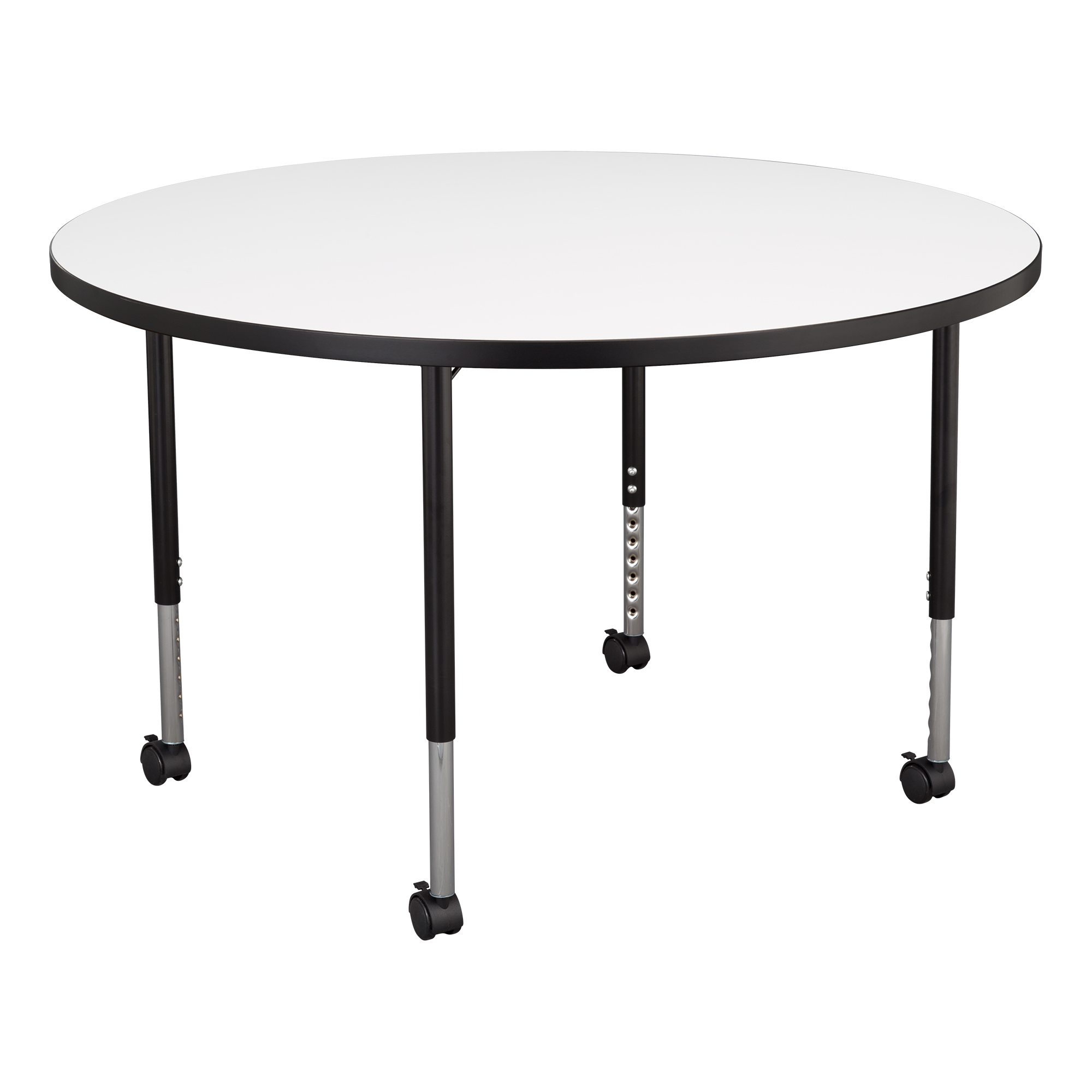Structure Series Round Mobile Collaborative Whiteboard Table at School