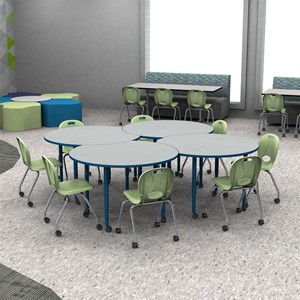 Shapes Accent Series Crescent Collaborative Tables