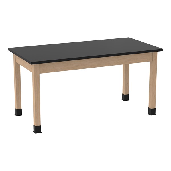 Science Lab Table w/ Black High-Pressure Laminate Top