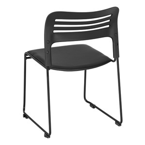 Wave Back Vinyl Seat Stack Chair - Back