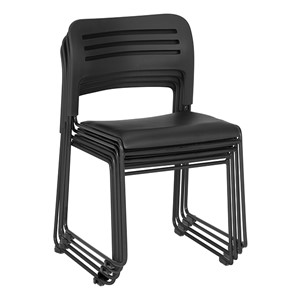 Wave Back Vinyl Seat Stack Chair - Stacked