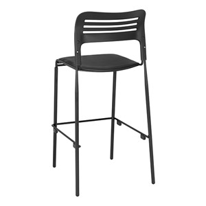 Wave Back Vinyl Seat Café Height Stack Chair - Back