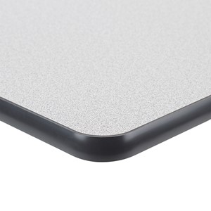 Shapes Series Sit-to-Stand Desk - Gray Nebula Edge