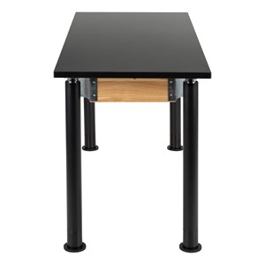Adjustable-Height Science Lab Table w/ Black Legs & Chemical Resistant Top (24" W x 54" L)