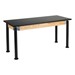 Adjustable-Height Science Lab Table w/ Chemical Resistant Top & Black Legs