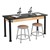Adjustable-Height Science Lab Table w/ Chemical Resistant Top & Black Legs
