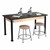 Adjustable-Height Science Table w/ Black Legs & Chemical Resistant Top (30" W x 60" L)
