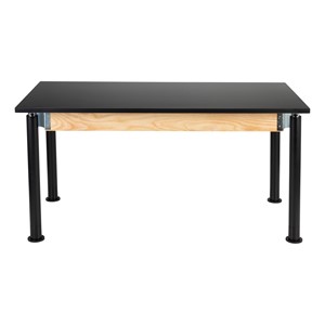 Adjustable-Height Science Table w/ Black Legs & Chemical Resistant Top (30" W x 60" L)
