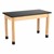 Science Lab Table w/ Wood Legs & Chemical Resistance Top (24" W x 48" L)