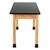 Science Lab Table w/ Wood Legs & Chemical Resistance Top (24" W x 54" L)
