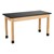 Science Lab Table w/ Wood Legs & Chemical Resistance Top (24" W x 54" L)