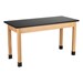 Science Lab Table w/ Wood Legs & Chemical Resistance Top (24" W x 54" L)