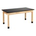 Science Lab Table w/ Wood Legs & Chemical Resistance Top (30" W x 60" L)