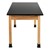 Science Lab Table w/ Wood Legs & Chemical Resistance Top (30" W x 60" L)