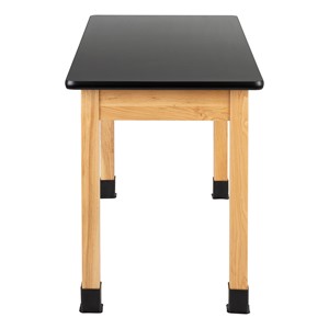 Science Lab Table w/ Wood Legs & High-Pressure Laminate Top (24" W x 48" L)