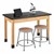 Science Lab Table w/ Wood Legs & High-Pressure Laminate Top (24" W x 48" L)