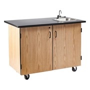 Mobile Science Cart with Inner Drawers and Shelf