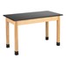 Science Lab Table w/ Wood Legs & Phenolic Top (24" W x 48" L)