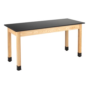 Science Lab Table w/ Phenolic Top & Wood Legs