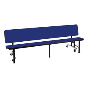 Mobile Convertible Bench Table (30" W x 7' L) - Blue