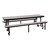 Mobile Convertible Bench Table w/ Particleboard Core - Quick Ship - Gray Nebula - Two Tables Shown