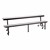 Mobile Convertible Bench Table (30" W x 7' L) - Blue