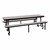 Mobile Convertible Bench Table (30" W x 7' L) - Gray