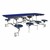 Mobile Stool Cafeteria Table w/ Plywood Core & Chrome Frame - 8 Stools (30" W x 8' L) - Blue
