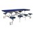 Mobile Stool Cafeteria Table w/ Particleboard Core and Chrome Frame - 8 Stools (30" W x 8' L)