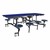 Mobile Stool Cafeteria Table - 8 Stools (30" W x 8' L) - Blue