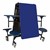 Mobile Stool Cafeteria Table - 8 Stools (30" W x 8' L) - Blue - Folded