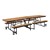 Mobile Bench Cafeteria Table w/ MDF Core, Protect Edge & Powder-Coat Frame (30" W x 10' L x 29" H)