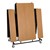 Mobile Bench Cafeteria Table w/ MDF Core, Protect Edge & Powder-Coat Frame (30" W x 10' L x 29" H) - Folded