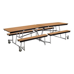 Mobile Bench Cafeteria Table
